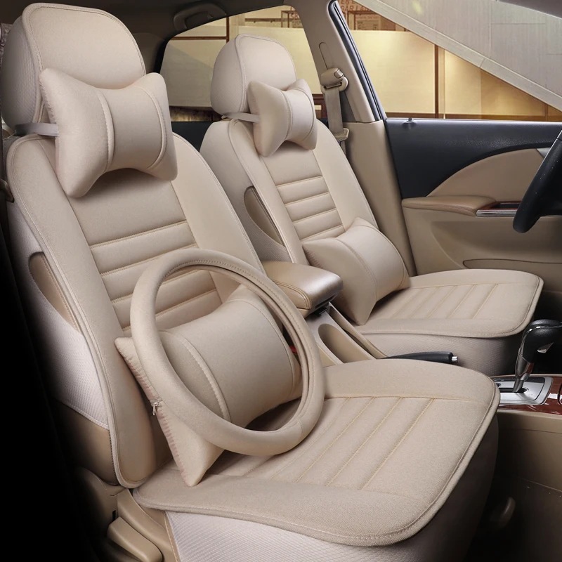 WLMWL Universal Leather Car seat cover for Volkswagen polo golf tiguan