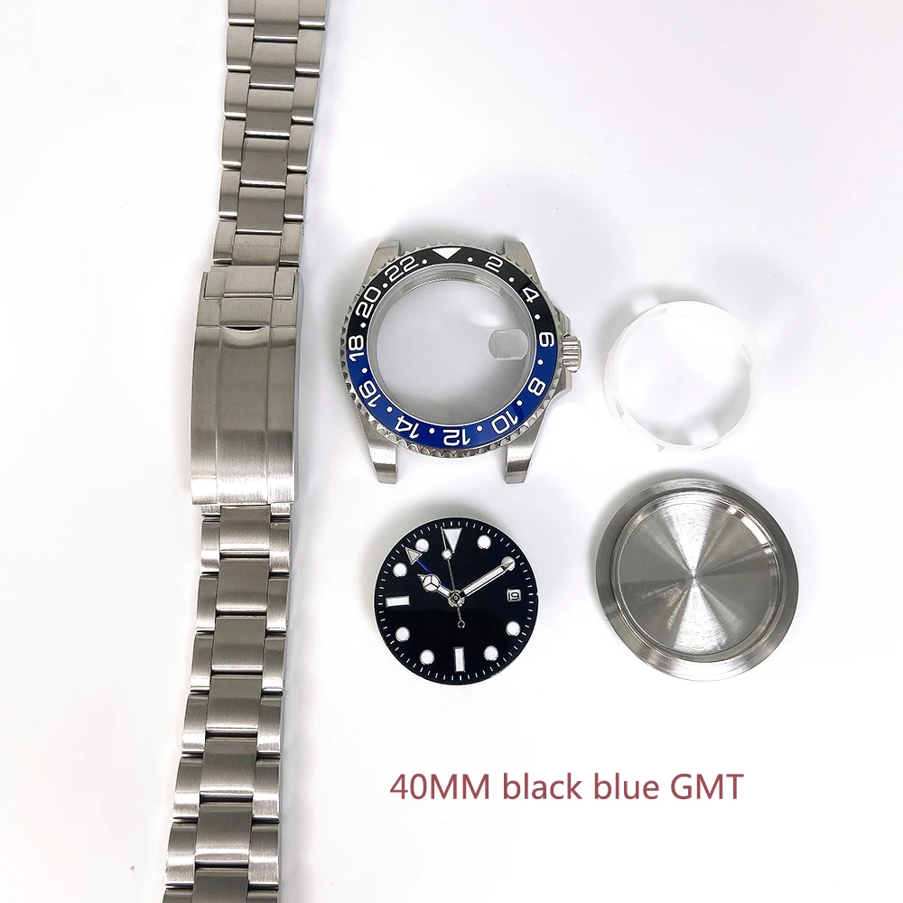 Аксессуары для часов GMT 40 мм чехол из нержавеющей стали сапфировое стекло