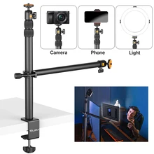 VIJIM LS02 Desktop Light Stand 96cm Extendable Tabletop Mount Stand With Removable Ballhead 1/4 Screw for Ring Light DSLR Camera
