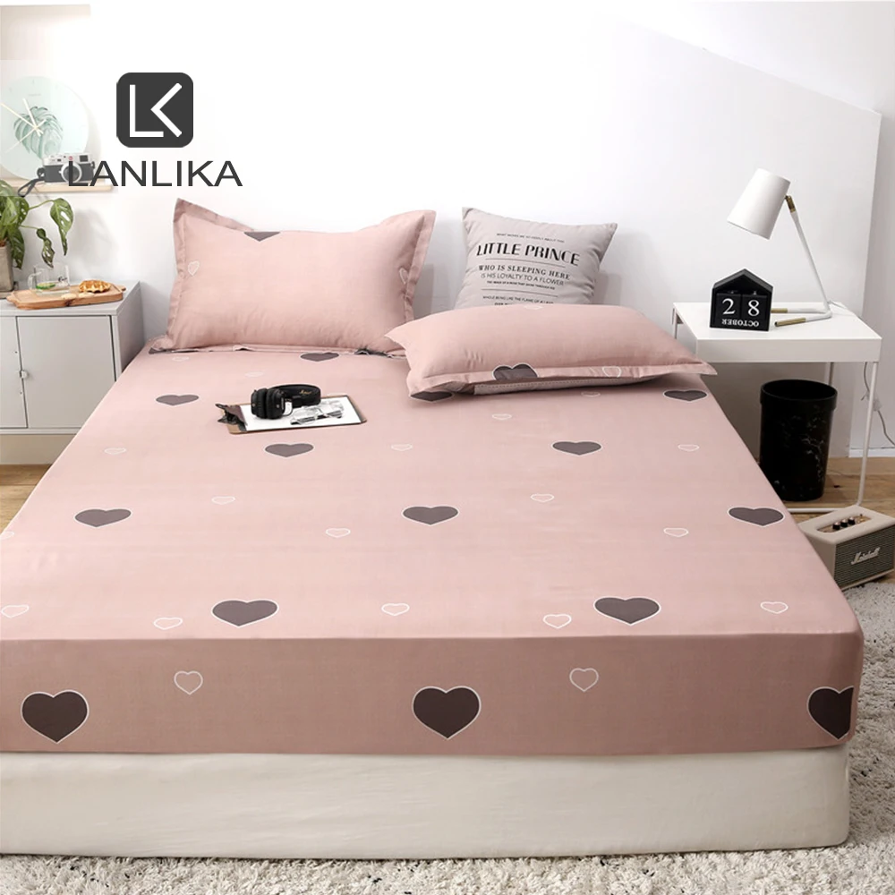 Lanlika 1 шт. простыня для кровати с скандинавскими листьями матраса на резинке