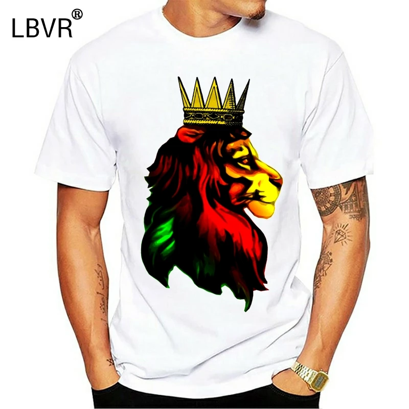 

Royal Reggae Rasta Lion Mens-Fit T-shirt men t shirt