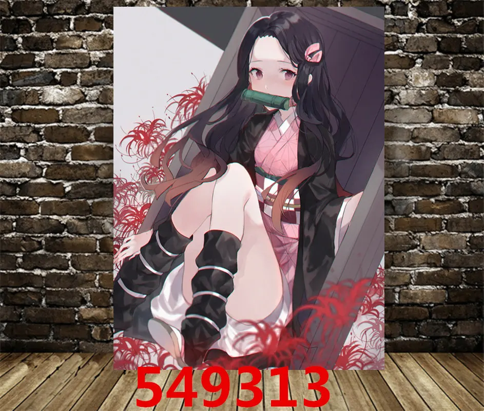 Kimetsu No Yaiba Холст плакат японская игра-аниме плакат, Декор для дома рисунок на холсте, фотографии decoracion dormitorio