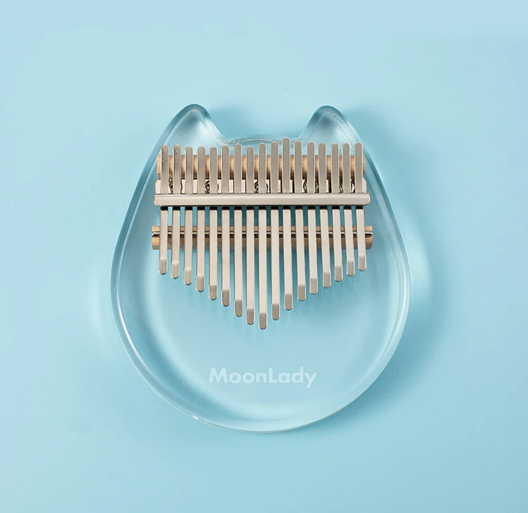 Cadeau Musique Kalimba BOTOWI 17/21 Touches Transparent - Cristal, Étui EVA, Cadeau Musical Instrument Musique