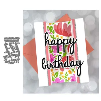 

Happy Birthday Words Metal Cutting Dies Embossing Die Cut Diy Card Making Crafts