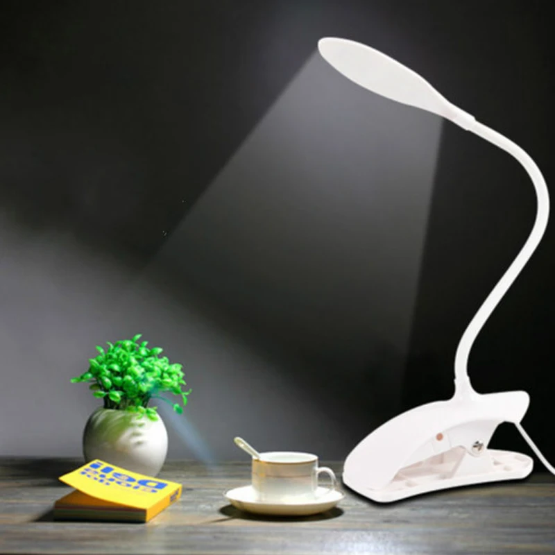 

ETONTECK USB Led Desk Lamp With Clip Flexible Table Lamp Eye Protection 14Leds For Reading Study Office Work Kids Night Light