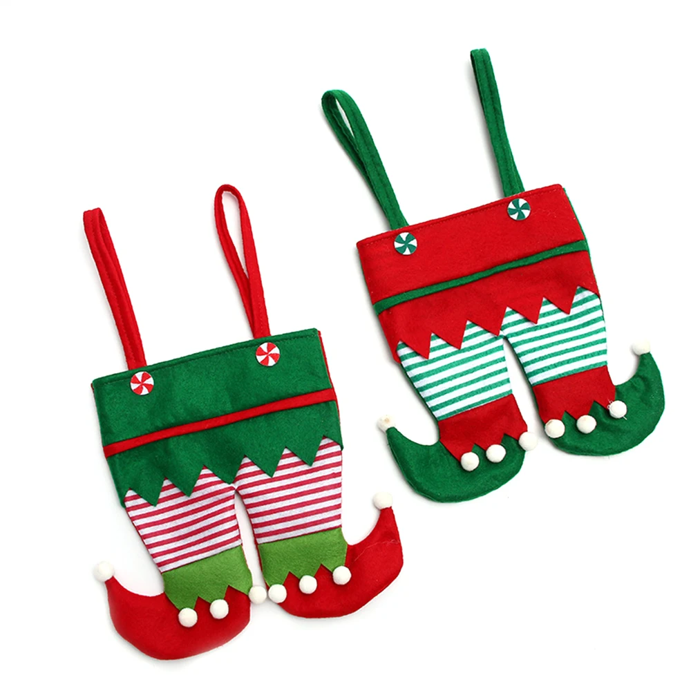 Новинка, Рождественское украшение, праздничная подарочная сумка для подарков, мешок для конфет Рождество, носки, украшение для дома, мешки для Санты, 4