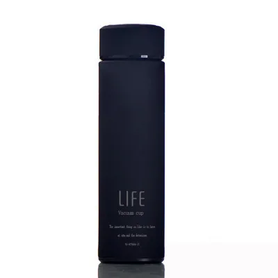 black bottle 500 мл 750 мл 1000 мл Заказная бутылка для воды из нержавеющей стали бутылка для напитков на заказ с лазерной гравировкой логотипа трафаретной печати - Цвет: black bottle