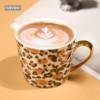 

Never Leopard Flower Series Ceramic Cup Water Cup Ceramic Mug Coffee Cup Office Water Cup Coffee Mug Mugs Coffee Cups Tea Mug