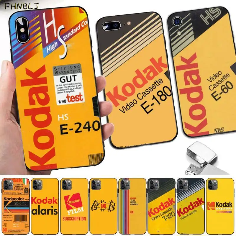 FHNBLJ Japanese brand film Fashion Soft Kodak Phone Case Cover for iPhone 8 7 6 6S Plus X 5 5S SE 2020 XR 11 pro XS MAX