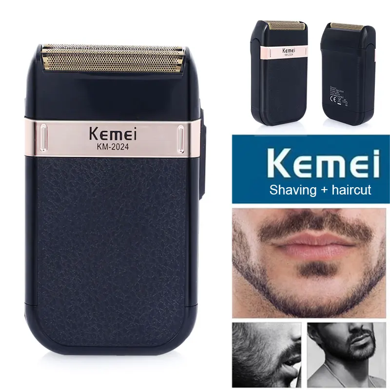

Kemei Electric Shaver Dual Blades Floating Head Reciprocate Razor Reciprocating Cordless Razor Shaving Machine Barber Trimmer