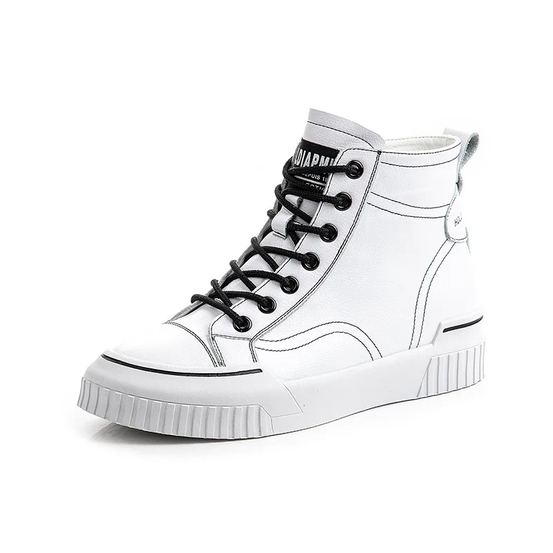 

Autumn and Winter 2019 New Women's Shoes Retro Tube Wild Leather Martin Boots Round Head Lace Short Boots Women's Shoes