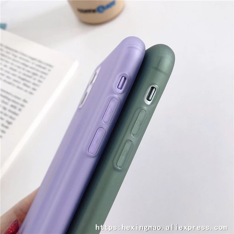 Ударопрочный цветной чехол s для iphone 11, 11Pro Max, XR, X, XS, Max, 6, 7, 8 plus, яркий цвет, Прозрачный чехол для телефона, чехол