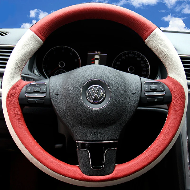 

Car Steering Wheel Cover Customize Multi-style Suede Leather for Volkswagen VW CC Golf 6 7 Sagitar Lavida Tiguan Magotan 10-19