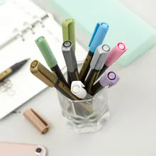 10 палочек/набор из Sta металлической флэш-ручки, школьные художественные поделки, мягкая кисть, тонкая линия, канцелярские принадлежности с надписями, маркерные ручки