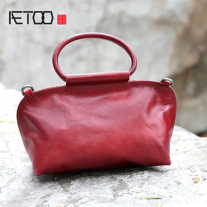 

BJYL 2017 new handbag bag tide original design handbag leather ladies retro bag bag shoulder diagonal package