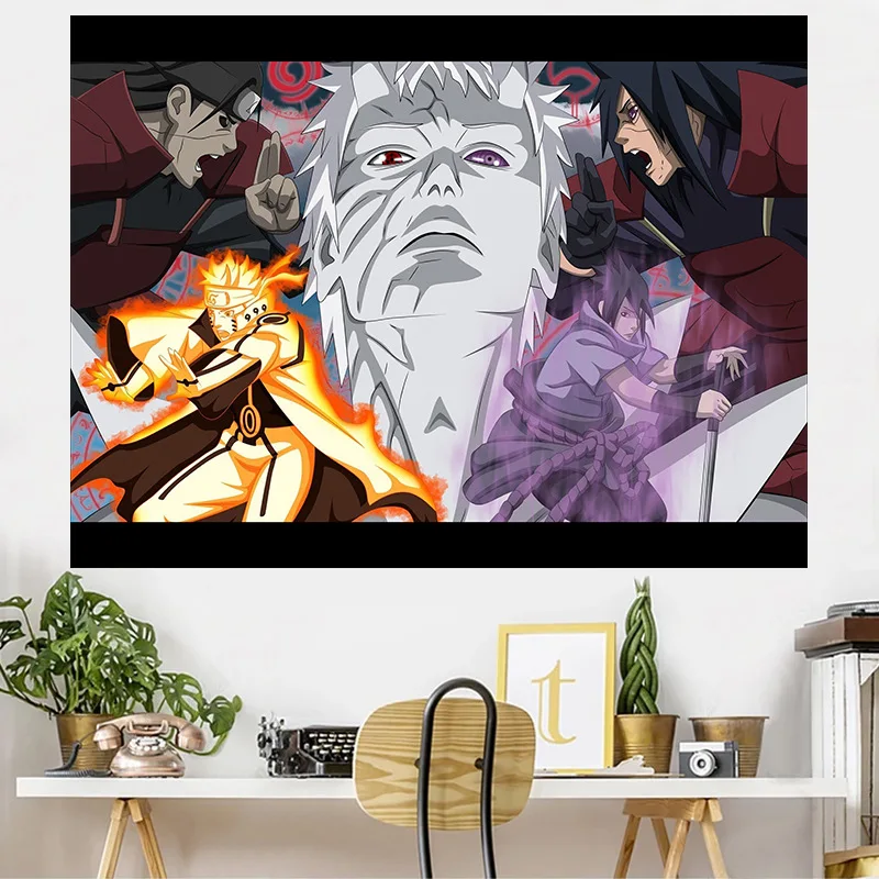 Anime Naruto Hanger Tapestry Remodeling Room Dormitory Bedside Background Cloth