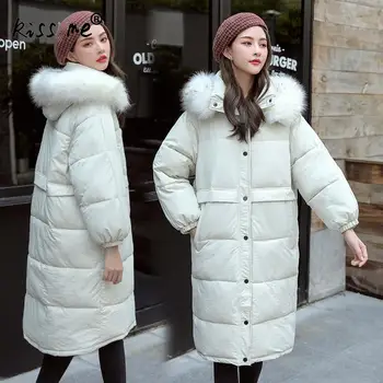 

Mid Long Style Hooded Outdoor Down Coat Women Fashion Cotton Down Parkas Winter Autumn Thermal Windproof Jacket Windproof Suit