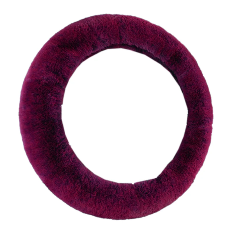 Winter Super Soft Plush Car Steering Wheel Cover Universal,Warm Faux Fur Auto Ha