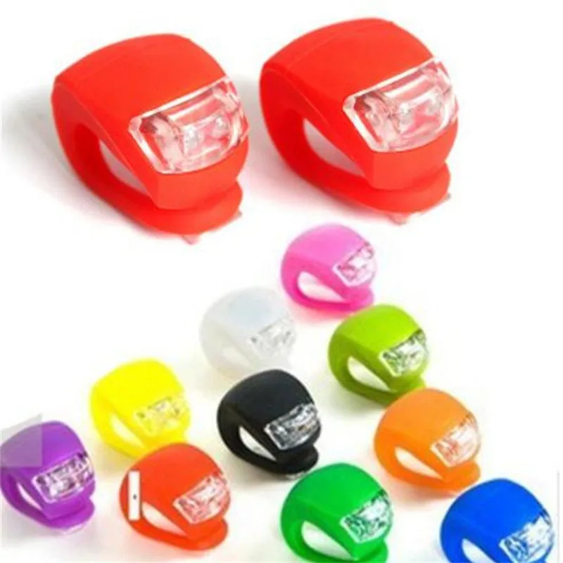 Cheap Bicycle Front Light Silicone LED Head Front Rear Wheel Bike Light Mini Bike Light Bicycle Light  Front Bicycle Accessories New 1