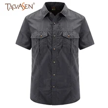 TACVASEN Мужская быстросохнущая охотничья тактическая рубашка Летняя Треккинговая походная футболка для улицы размера плюс Военная рубашка для рыбалки SH-XXSW-1
