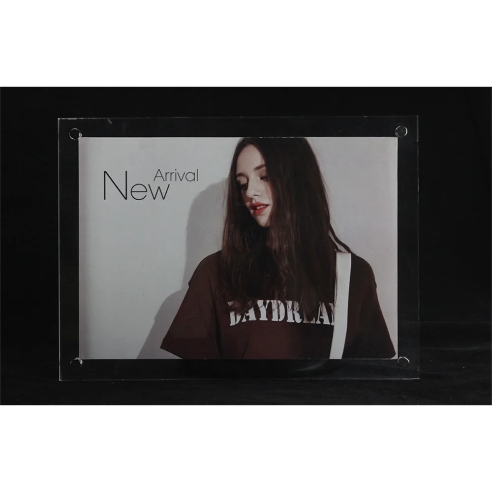 A4 Wall Mounted Plexiglass Poster Picture Frames 8x11.5 Inches Acrylic Photo Rectango Floating Certificate Frame