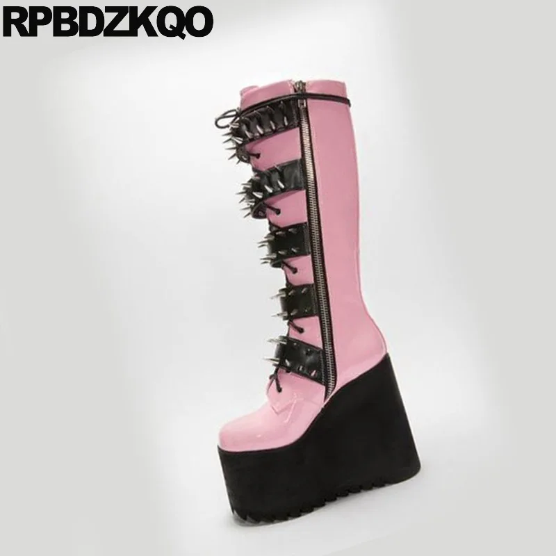 pink demonia trinity boots