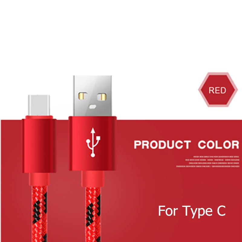 Кабель usb type-C для Xiaomi Redmi Note 7 Pro Xiomi Redmi 7 кабель USB C для мобильных телефонов кабель для быстрой зарядки type-C для usb-устройств - Цвет: Red for TypeC