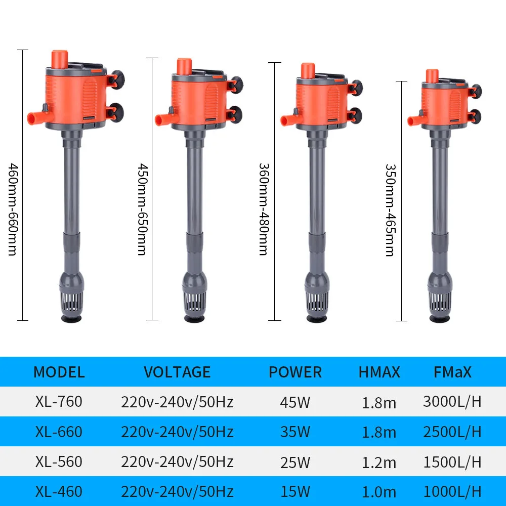 3-in-1 Multi-function Aquarium Filter Water Pump Aquarium Fish Tank Circulating Water Spray Submersible Purifier Filter Turtle T water pump aquarium water pump fish tank pump