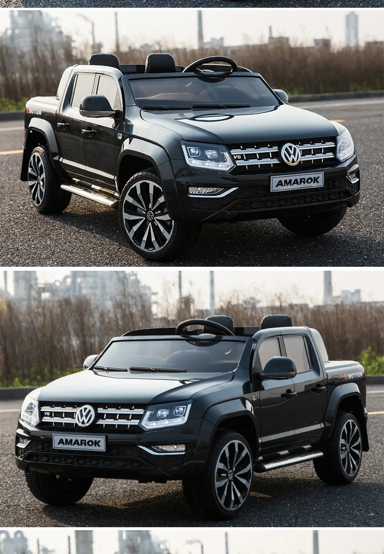 Volkswagen pickup Двухместный Детский Электрический автомобиль качели четырехколесный пульт дистанционного управления может сидеть человек автомобиль детская игрушка автомобиль