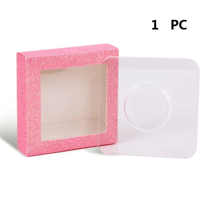 eyelash packaging box False Eyelash Packaging Box Lash Boxes Custom Logo Strip Square Box Storage lash boxes packaging - Цвет: Pink