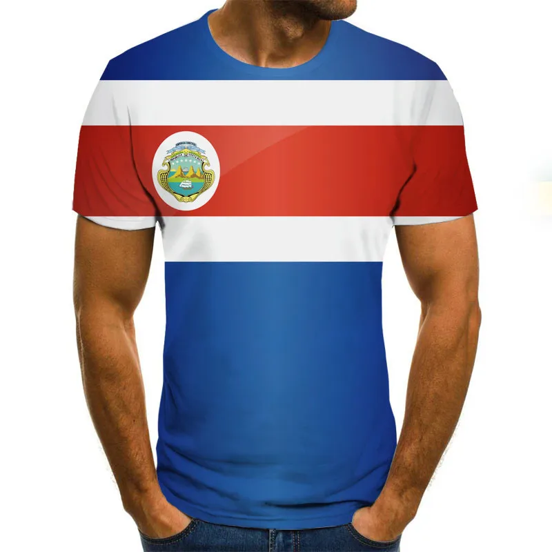 

Summer Latest 3D Print Men's Spanish Casual Short Sleeve Slim T-Shirt Summer Tops Round Neck T-Shirt Soccer Spain Flag Fashion