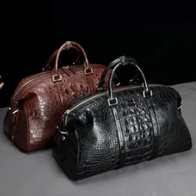 Натуральная бизнес мужская мода роскошный крокодил Zhan'p дорожная сумка