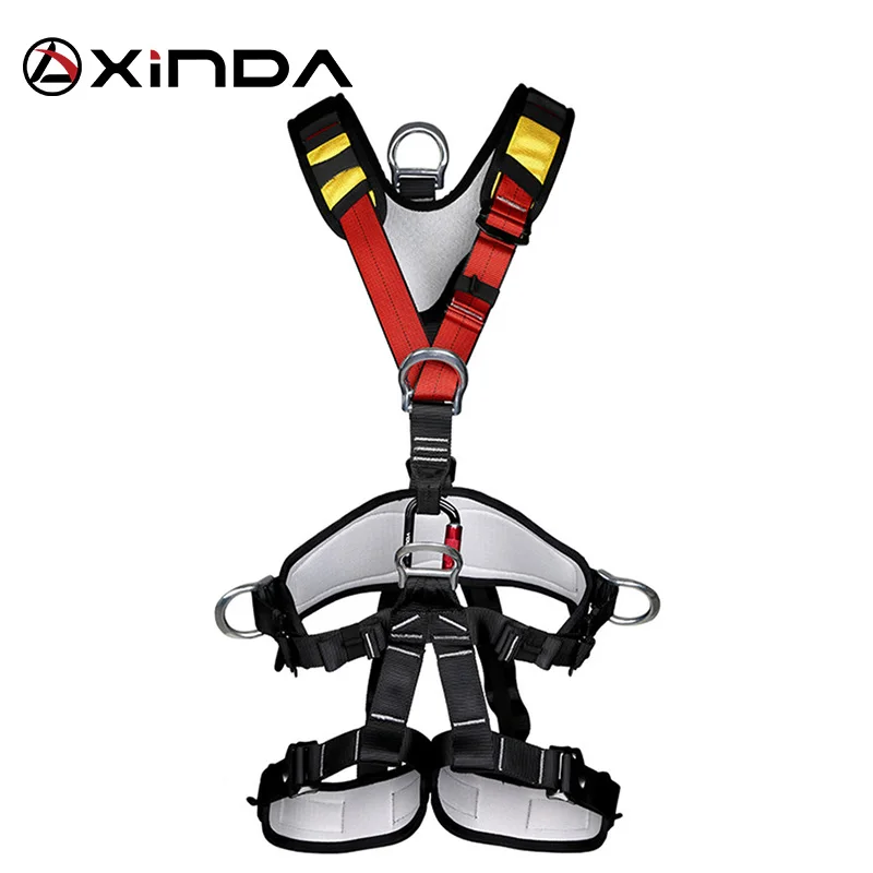 XINDA Высокое качество Открытый скалолазание ремни безопасности всего тела ремень анти-падение съемное снаряжение защиты высоты оборудование