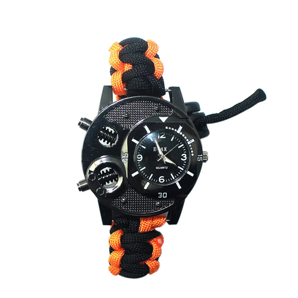 

Emergency Fashion Nylon Strap Rescue Watch Camping Spring Clasp Mountaineering Wrist Outdoor Survival Adjustable Multifunctional