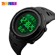 SKMEI Chrono цифровые часы мужские спортивные часы обратного отсчета мужские модные 2 времени будильник часы мужские reloj hombre 1251