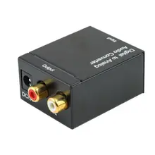 IG-Digital оптический Toslink SPDIF коаксиальный в аналоговый RCA аудио конвертер адаптер с волоконным кабелем