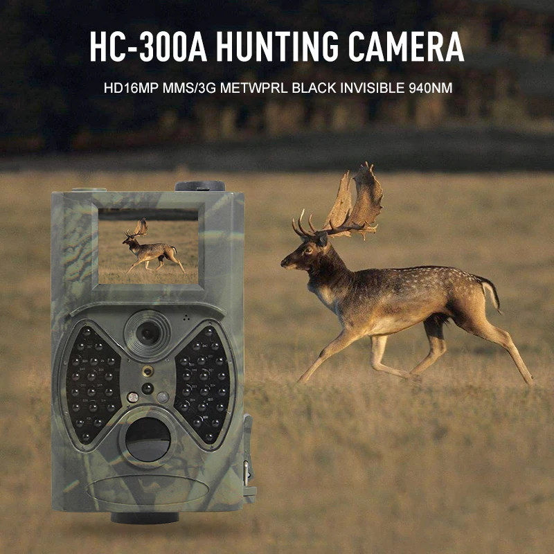 Уличная Hc-300A 001B Hd 1080p 12mp охотничья камера Видео Скаутинг инфракрасное ночное видение ИК светодиоды камера для слежения за животными