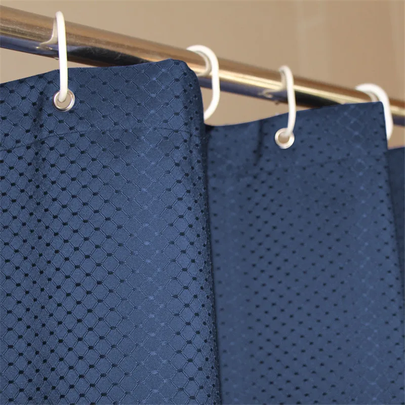 Goede Delicate Jacquard Dikke Polyester Douchegordijn Effen Kleur Waterdichte Badkamer Douchegordijn Hotel Wc Partitie