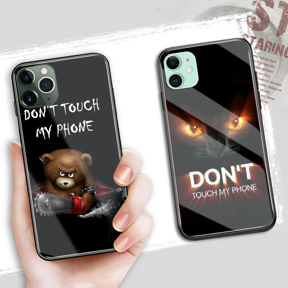 FinderCase чехол жесткая задняя крышка стеклянный не трогайте мой телефон для iPhone 6 6S 8