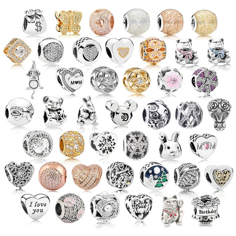 

Limited Edition Mickey Monkey Pearl Charm 925 Pure Silver Bead Fit Original Pandora Bracelets Bangles for Women DIY Jewelry Gift