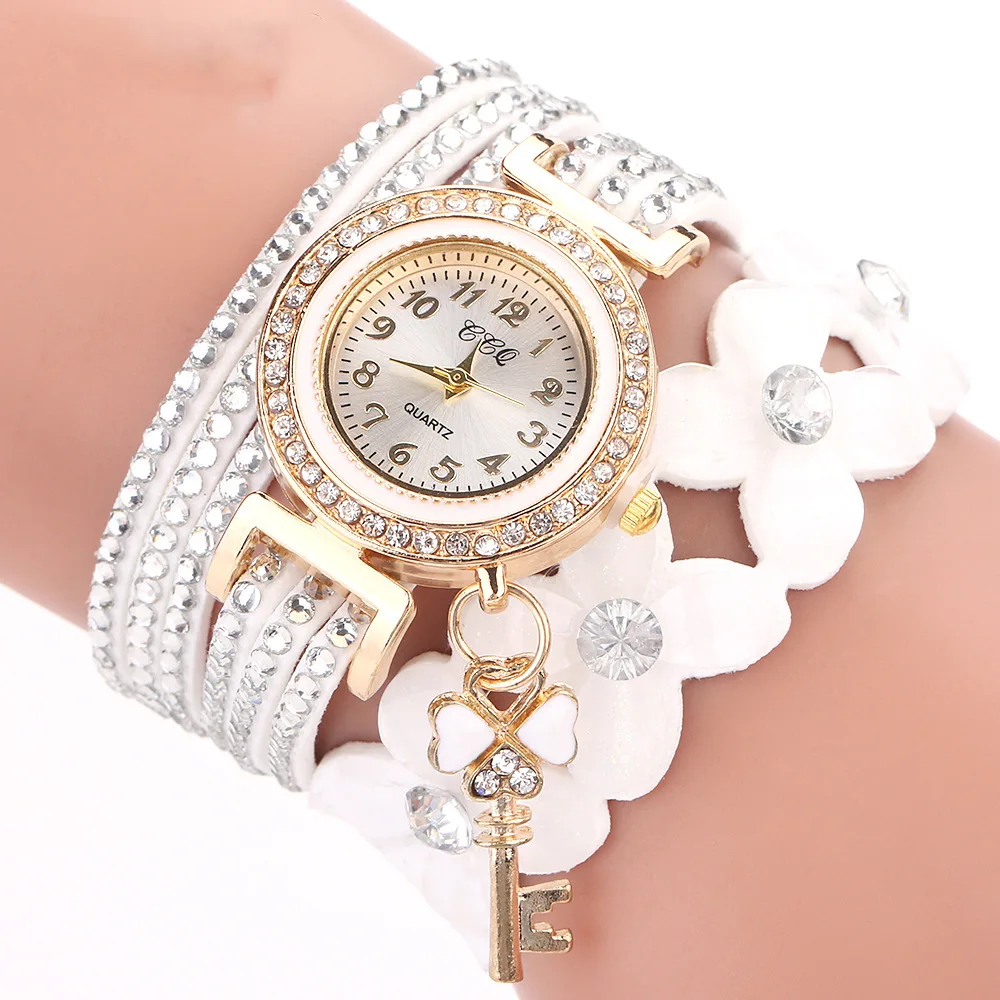 

New Style Fashion Braided Bracelet Watch Creative Cool Pendant Key Ladies' Watch