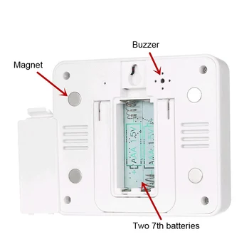 

Refrigerator Thermometer Wireless Indoor Outdoor Temperature Sensor Guage with Audible Alarm MYDING