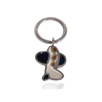 

Keychain plane enamelled silver motif airplane collection
