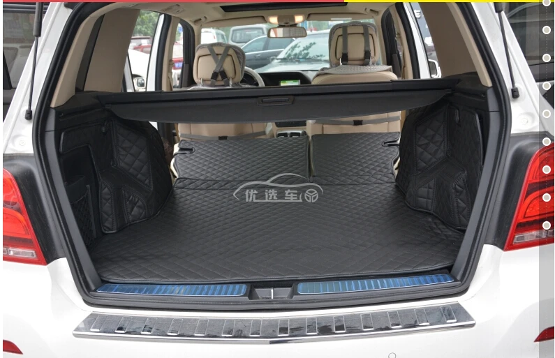 

no odor customized full covered pu leather waterproof cargo rugs non slip carpets car trunk mats for MercedesBenzGLK 260