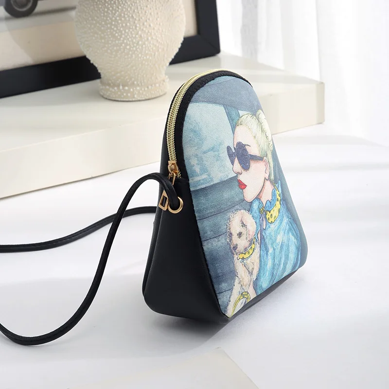 

2018 New Style Multi-functional Shoulder Bag WOMEN'S Bag Korean-style Fashion Spray-print Printed Shoulder Bag Wind Trendy Bag B