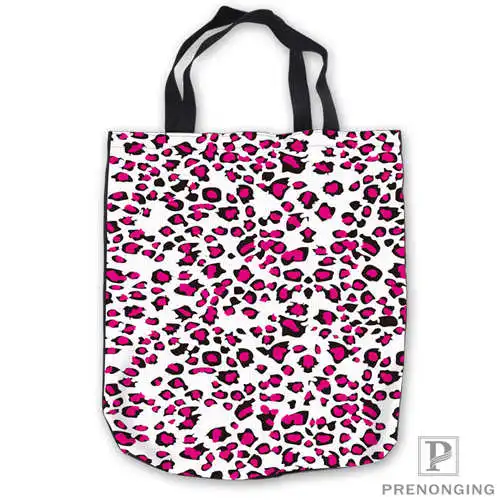 

Custom Canvas leopard print ToteBags Hand Bags Shopping Bag Casual Beach HandBags Foldable 180713-04-25