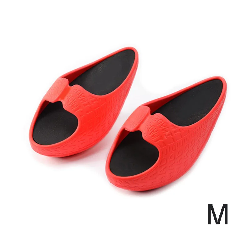 Высокие женские спортивные тапочки для похудения массажный стиль обувь для похудения кроссовки на танкетке с отрицательным каблуком NCM99 - Цвет: red  M