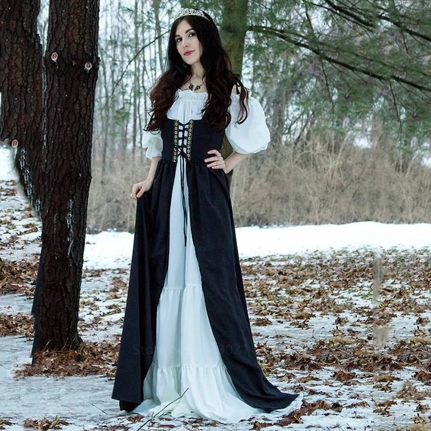 

Женский костюм на Хэллоуин Victoria, винтажный корсет на одно плечо для косплея Средневековья, 2 шт.