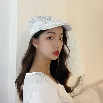 

202003-jj28 new spring lace flower lady visors cap women leisure hat