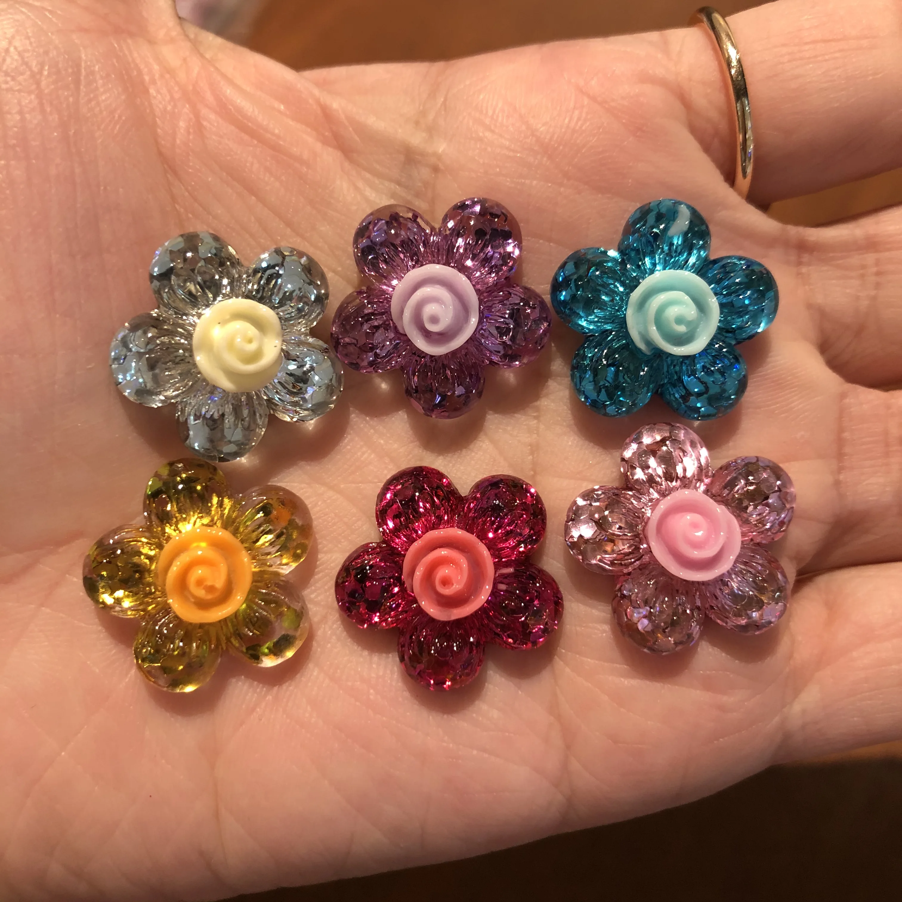 10PCS/Set Cartoon Flower Icon Resin Flat Back Colorful Plant Accessories For Kids DIY Jewelry Phone Case Charm Making | Дом и сад